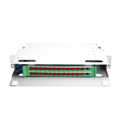 FTTH 1U Fiber Panel 24 Core 19 Inch Rack Patch Panel หน่วย ODF