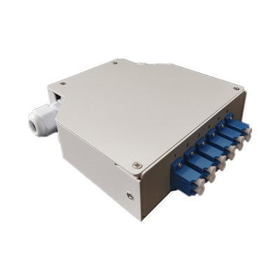 กล่องเทอร์มินัลราง Din ไฟเบอร์ออปติกเหล็กรีดเย็น 12 แกนพร้อมอะแดปเตอร์ Lc Duplex