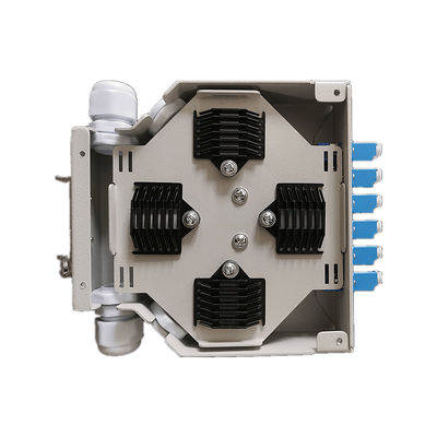 กล่องเทอร์มินัลราง Din ไฟเบอร์ออปติกเหล็กรีดเย็น 12 แกนพร้อมอะแดปเตอร์ Lc Duplex