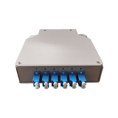 กล่องเทอร์มินัลราง Din ไฟเบอร์ออปติกเหล็กรีดเย็น 12 แกนพร้อมอะแดปเตอร์ Lc Duplex