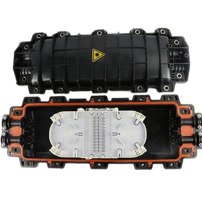 144 แกนปิดประกบกันสายเคเบิลใยแก้วนำแสงแนวนอน 2in 2out Inline Closure