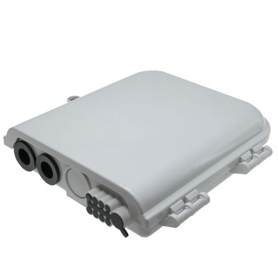 กล่องเทอร์มินอลไฟเบอร์ออปติก 8 คอร์ SM/DX SC/LC/ST/FC สีเทาอ่อน/ดำ IP 66