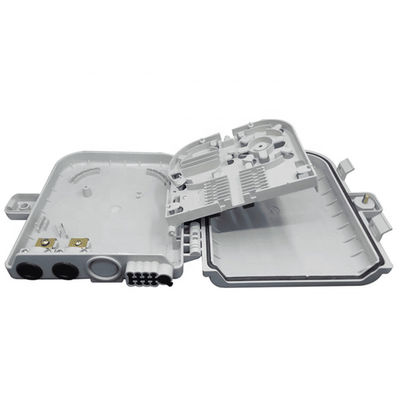 กล่องเทอร์มินอลไฟเบอร์ออปติก 8 คอร์ SM/DX SC/LC/ST/FC สีเทาอ่อน/ดำ IP 66