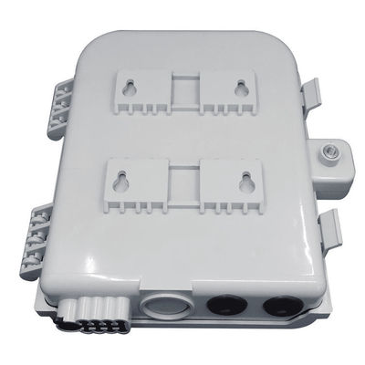 กล่องเทอร์มินอลไฟเบอร์ออปติก 8 คอร์ SM/DX SC/LC/ST/FC สีเทาอ่อน/ดำ IP 66