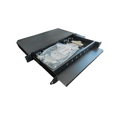 แผงแพทช์ไฟเบอร์ออปติก 6 พอร์ต SC 12 Core 1U ตู้แร็คไฟเบอร์เมาท์