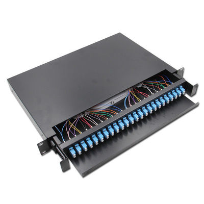 ODF 24 พอร์ตไฟเบอร์ออปติก Patch Panel กล่องใส่ 24Core Drawer Joint