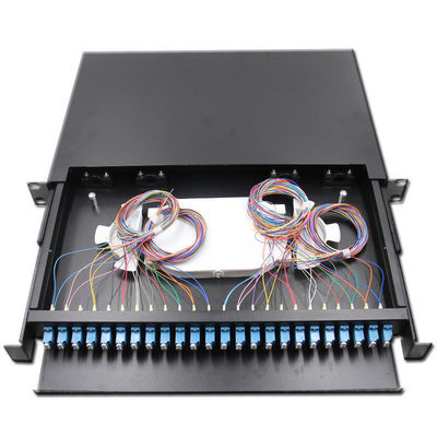 ODF 24 พอร์ตไฟเบอร์ออปติก Patch Panel กล่องใส่ 24Core Drawer Joint
