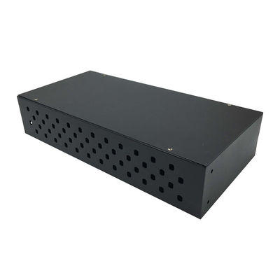 แผงแพทช์ไฟเบอร์ออปติกชั้นวางเหล็กรีดเย็น 0.8 มม. หนา 2U FC Adapter