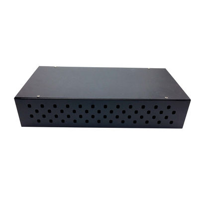 แผงแพทช์ไฟเบอร์ออปติกชั้นวางเหล็กรีดเย็น 0.8 มม. หนา 2U FC Adapter