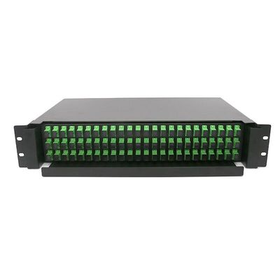 19 นิ้ว 2U แร็คเมาท์ Enclosure ODF 72 Core Fiber Patch Panel ชนิดเลื่อน