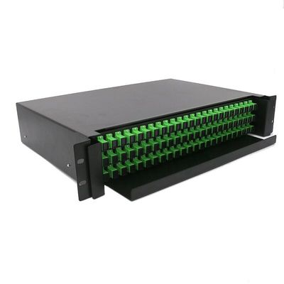 19 นิ้ว 2U แร็คเมาท์ Enclosure ODF 72 Core Fiber Patch Panel ชนิดเลื่อน
