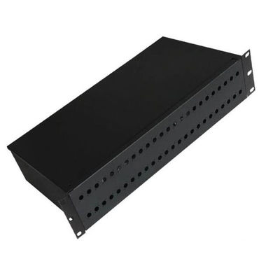 19" 2U Fiber Patch Panel แร็คเมาท์ Fixed Type 48 Core FC Adapter