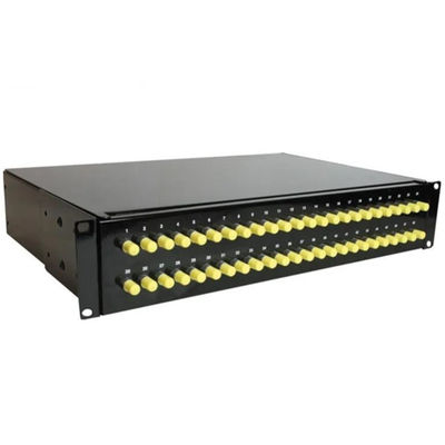 19" 2U Fiber Patch Panel แร็คเมาท์ Fixed Type 48 Core FC Adapter