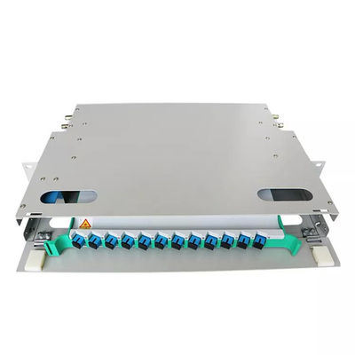 1U ODF Patch Panel แร็คเมาท์ Distribution Frame 12 Core แผงแพทช์ไฟเบอร์ SM
