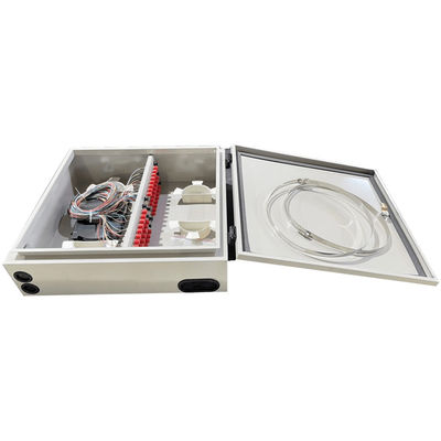 48 Core Wall Mount Fiber Distribution Box อะแดปเตอร์ LCD 48F กันน้ำกลางแจ้ง