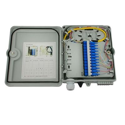 กล่องเลิกจ้างไฟเบอร์ในร่ม / กลางแจ้ง 12/24 พอร์ต FTTH FTTX FTTB