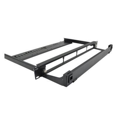 96 Core MPO Cassette Patch Panel LC 1U ตู้แร็คเมาท์สีดำ