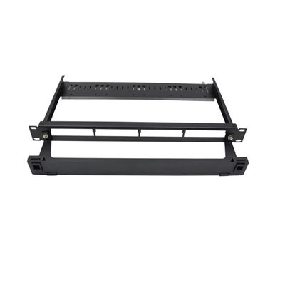 96 Core MPO Cassette Patch Panel LC 1U ตู้แร็คเมาท์สีดำ