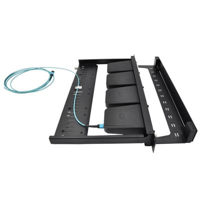 96 Core MPO Cassette Patch Panel LC 1U ตู้แร็คเมาท์สีดำ