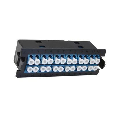 96FO MPO MTP แผงแพทช์ LC Duplex 1U แผงแพทช์ไฟเบอร์ 12 ช่อง