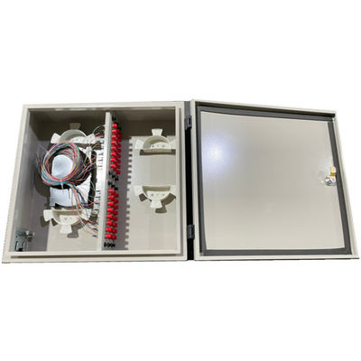 48 Core Wall Mount Fiber Distribution Box อะแดปเตอร์ LCD 48F กันน้ำกลางแจ้ง