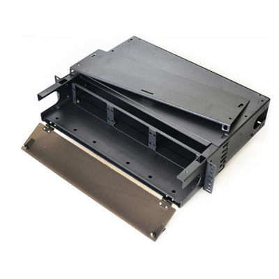 2U MPO MTP แผงแพทช์ APC SC Duplex Fiber Enclosure แร็คเมาท์