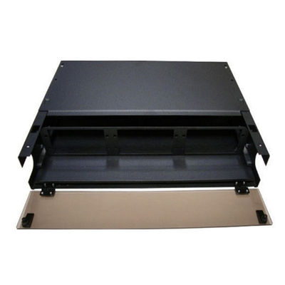2U MPO MTP แผงแพทช์ APC SC Duplex Fiber Enclosure แร็คเมาท์