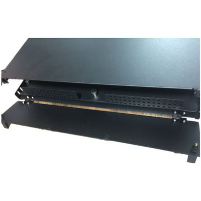 ประกบแผงแพทช์ MPO MTP 144F SC APC 4U แผงแพทช์ไฟเบอร์ 12 อะแดปเตอร์