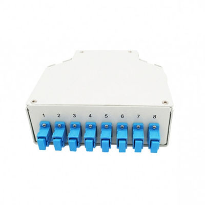 กล่องเทอร์มินัลรางไฟเบอร์ออปติกแบบติดตั้งบนราง Din 8 พอร์ตพร้อมอะแดปเตอร์ Sc / Upc Singemode Pigtails