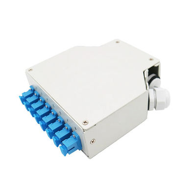 กล่องเทอร์มินัลรางไฟเบอร์ออปติกแบบติดตั้งบนราง Din 8 พอร์ตพร้อมอะแดปเตอร์ Sc / Upc Singemode Pigtails