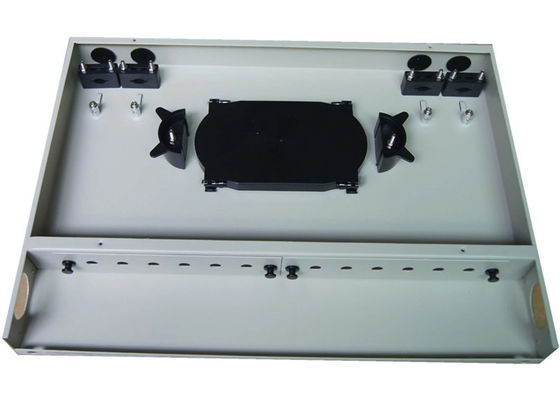 แร็คเมาท์ แผงแพทช์ไฟเบอร์ออปติก Enclosure การกระจาย Fc Sc Adapter