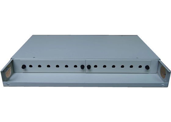 แร็คเมาท์ แผงแพทช์ไฟเบอร์ออปติก Enclosure การกระจาย Fc Sc Adapter