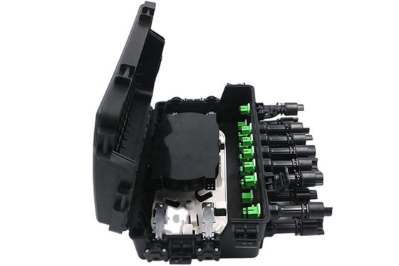FTTB กล่องต่อสายไฟเบอร์ออปติกกันน้ำ SC IP68 2 IN 2OUT 48Core 16Port