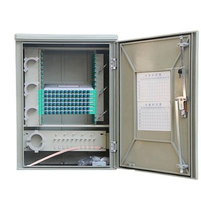 ตู้กระจายไฟเบอร์ออปติกกลางแจ้ง 144 แกน FTTH วัสดุกันน้ำ SMC