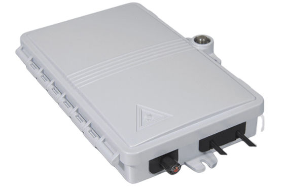 กล่องเทอร์มินัลไฟเบอร์ออปติก 2 พอร์ต FTTH ภายนอก / ภายในอาคาร PC วัสดุ ABS สีเทาอ่อน