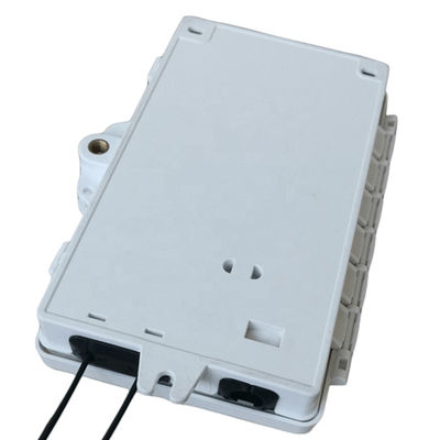 กล่องเทอร์มินัลไฟเบอร์ออปติก 2 พอร์ต FTTH ภายนอก / ภายในอาคาร PC วัสดุ ABS สีเทาอ่อน