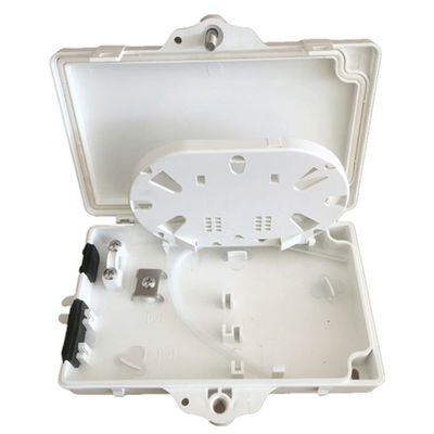 กล่องเทอร์มินัลไฟเบอร์ออปติก 2 พอร์ต FTTH ภายนอก / ภายในอาคาร PC วัสดุ ABS สีเทาอ่อน