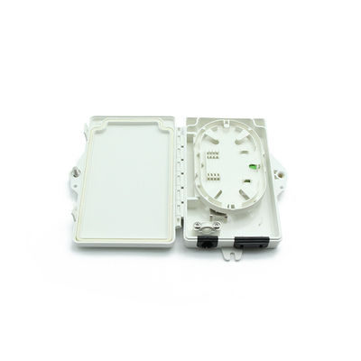 กล่องเทอร์มินัลไฟเบอร์ออปติก 2 พอร์ต FTTH ภายนอก / ภายในอาคาร PC วัสดุ ABS สีเทาอ่อน