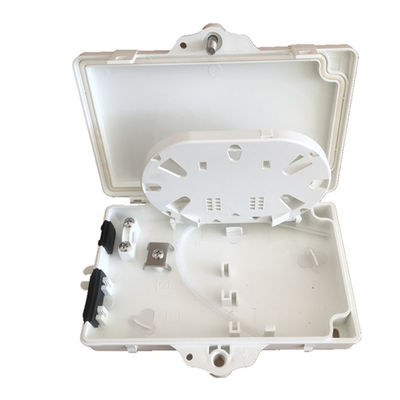 กล่องเทอร์มินัลไฟเบอร์ออปติก 2 พอร์ต FTTH ภายนอก / ภายในอาคาร PC วัสดุ ABS สีเทาอ่อน