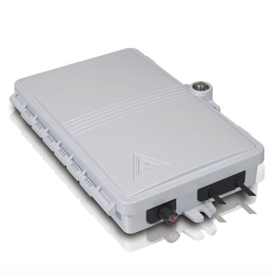 กล่องเทอร์มินัลไฟเบอร์ออปติก 2 พอร์ต FTTH ภายนอก / ภายในอาคาร PC วัสดุ ABS สีเทาอ่อน
