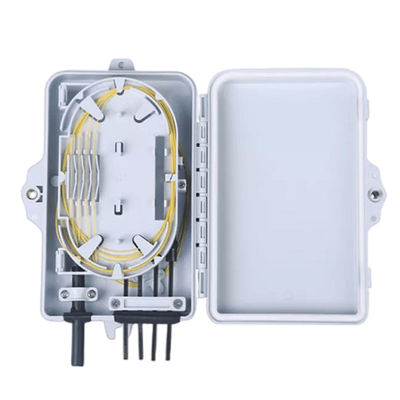 กล่องเทอร์มินัลไฟเบอร์ออปติก 4 พอร์ต SC Simplex SM สายสีขาวกันน้ำ IP-66
