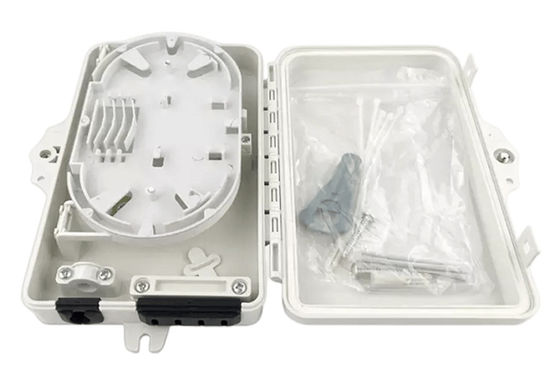 กล่องเทอร์มินัลไฟเบอร์ออปติก 4 พอร์ต SC Simplex SM สายสีขาวกันน้ำ IP-66
