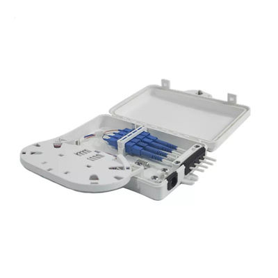 กล่องเทอร์มินัลไฟเบอร์ออปติก 4 พอร์ต SC Simplex SM สายสีขาวกันน้ำ IP-66