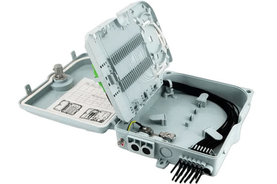 กล่องเทอร์มินอลไฟเบอร์ออปติก 12 พอร์ต SC/LC/ST/FC IP-66 UPC/APC สีเทาอ่อน FTTH