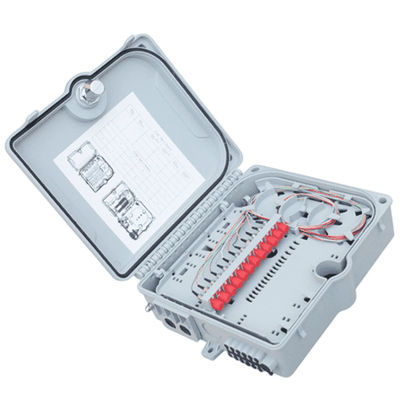 กล่องเทอร์มินอลไฟเบอร์ออปติก 12 พอร์ต SC/LC/ST/FC IP-66 UPC/APC สีเทาอ่อน FTTH