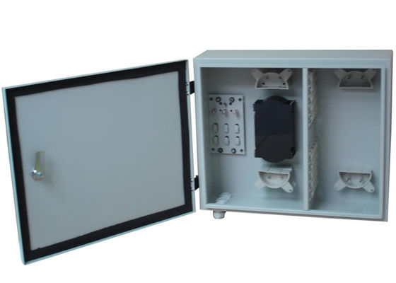 48F Wall Mount Fiber Enclosure IP65 ODF กล่องกระจายออปติกกลางแจ้ง 48 พอร์ต
