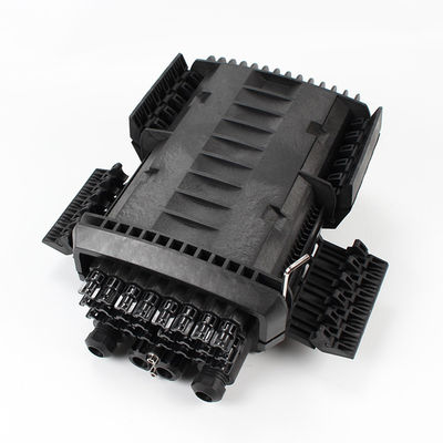 กล่องปิดข้อต่อไฟเบอร์ออปติกสีดำกันน้ำ FTTH Joint Box 2 Inlet 24 Out
