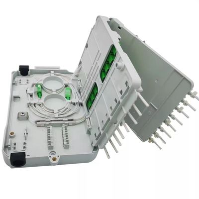 16Core Splitter กล่องกระจาย FTTH UPC / APC Wall Mount สีเทาอ่อน