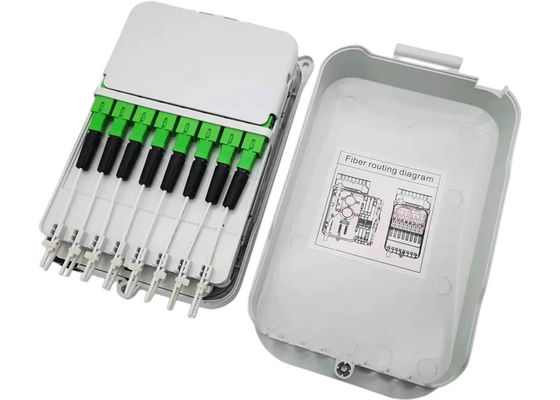 16Core Splitter กล่องกระจาย FTTH UPC / APC Wall Mount สีเทาอ่อน
