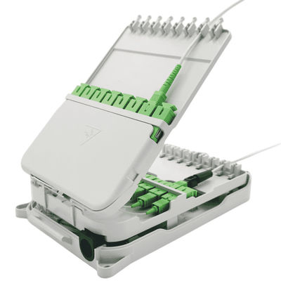16Core Splitter กล่องกระจาย FTTH UPC / APC Wall Mount สีเทาอ่อน